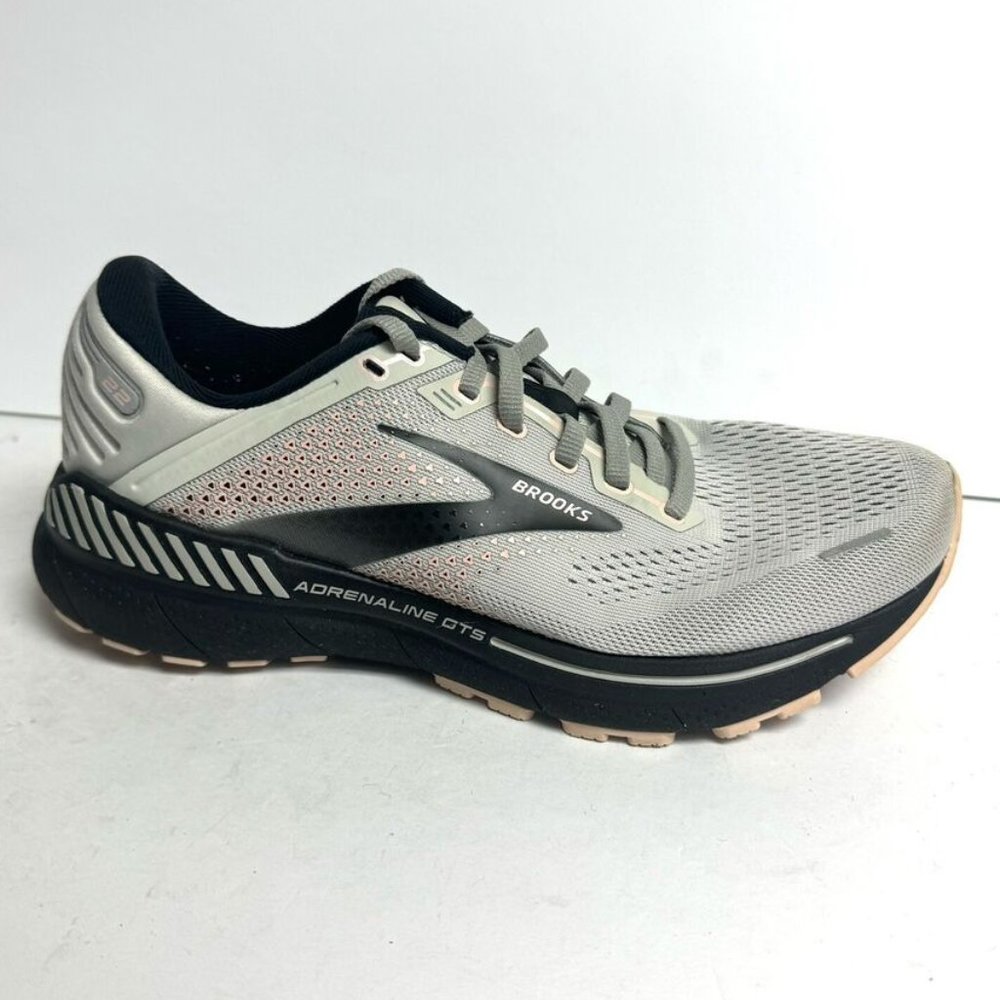 Brooks Womens Adrenaline GTS 22 Running Shoe Gray Size 8 M